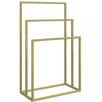 vidaXL Handdoekenrek vrijstaand 48x24x79 cm ijzer goudkleurig