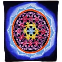 Ancient Wisdom - Sjaal - Boho Java Art Stola 62x200cm linnen rayon multicolor - sjaaltje - accessoire - shawl - omslagdoek - sjaalaccessoire