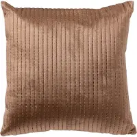 Dutch decor DAVID - kussenhoes 40x40 cm - gestikt streepje - Tobacco Brown - bruin - met rits - zonder binnenkussen