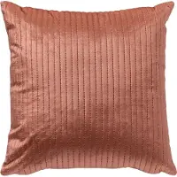 Dutch decor DAVID - kussenhoes 40x40 cm - gestikt streepje - Muted Clay - roze - met rits - zonder binnenkussen