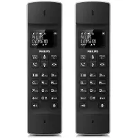 Philips D2701W Draadloze vaste telefoon, 11,6 cm (4,6 inch), verticale microfoon, handsfree, tot 14 uur, geoptimaliseerde antenne, privacy- instellingen, wit