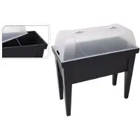 EDM Kweektafel Met Deksel Antraciet - 80 x 40 x 90 cm