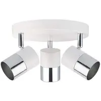EDM Focomoon 3 éléments blanc + argent gu-10 edm