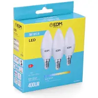 EDM Lamp Kaars EDM 5 W E14 G 400 lm (6400K)