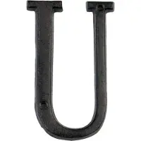 Clayre & Eef IJzeren Letter U 13 cm Bruin Ijzer Decoratie Letters Bruin Decoratie Letters