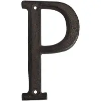Clayre & Eef IJzeren Letter P 13 cm Bruin Ijzer Decoratie Letters