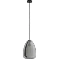 Eglo Glazen hanglamp Chelvey zwart met smoke glas