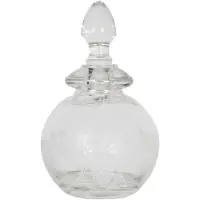 Clayre & Eef Parfum Flesje Ø 7*13 cm Transparant Glas Rond Decoratie