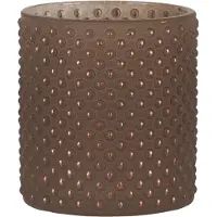 Clayre & Eef Theelichthouder Ø 7x8 cm Bruin Glas Rond Waxinelichthouder Bruin Waxinelichthouder