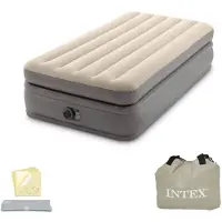 Intex PRIME COMFORT FIBER TECH Air Mattress 99x191 - Inflatable - Adjustable Firmness - 51 cm - Electric - 1 Person