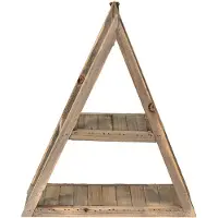 Clayre & Eef Wandrek 31x11x36 cm Bruin Hout Wandplank Bruin Wandplank