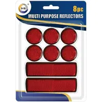 Did Pakket van 16x multifunctionele zelfklevende rode reflectoren/fietsreflectoren - Fietsreflectoren