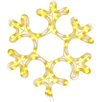 vidaXL Kerstfiguur sneeuwvlok met 48 warmwitte LED's 27x27 cm