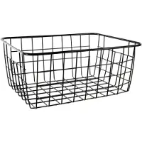 Svenska Living Opbergmanden draadmanden zwart 18 x 24 x 10 cm - Opbergmanden