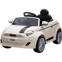 Eco toys Wit Elektrische Fiat 500 Kinderauto 705