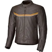 Held Heyden Bruin Beige Leren Motorjas Maat 58
