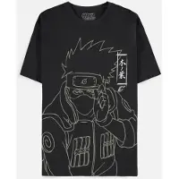 Difuzed Naruto - Kakashi Line Art Heren T-shirt - XS - Zwart