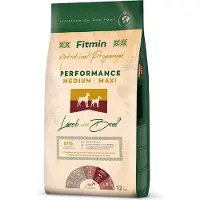 Fitmin Dog Nutritional Programme Medium Maxi Performance Lamb&Beef 12 kg voor volwassen honden van middelgrote en grote rassen met een zeer hoog activiteitsniveau
