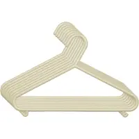 Bieco Kledinghangers Kunststof Vanille 8 stuks 04014158