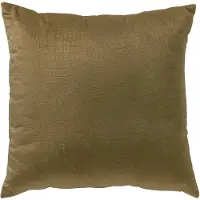 Dutch decor - CROCO - Kussenhoes 40x40 cm – subtiele kroko print - Military Olive – groen