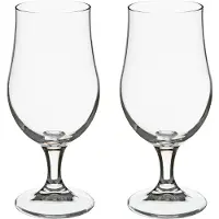 Secret De Gourmet Set van 8x stuks bierglazen transparant 370 ml - 9 x 18 cm - Bierglazen