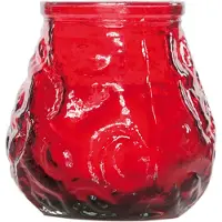 COSY&TRENDY Cosy & Trendy mini lowboy tafelkaars - rood - 17 Branduren - 7 cm
