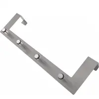 Benson Kapstok - Aluminium - 4 haken - Voor deuren van 40 mm - Draaibare haak