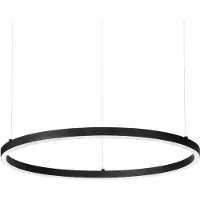 Ideal Lux Hanglamp Oracle Slim, zwart, Woon-/ Eetkamer, Aluminium, Modern
