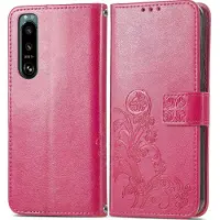 Mobigear clover Bookcase voor Sony Xperia 5 IV - Magenta