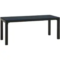 vidaXL Tuinbank, 110 cm, staal en WPC, zwart