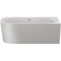 Xenz Fay R 155x80x60 hoekbad mat wit incl. waterval vulcombi mat wit