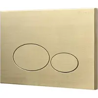 Saqu Oval bedieningspaneel geborsteld messing voor Geberit Sigma reservoir 12cm (UP320)