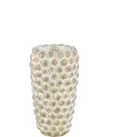 Ptmd collection PTMD Bloempot Ruis - 16x16x30 cm - Cement - Creme