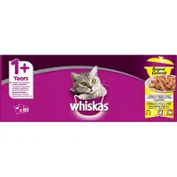 Whiskas Katten natvoer, gevogelte selectie in gelei, multipack (40x85g), 3.4 kg