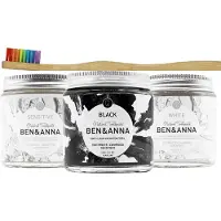 Ben & Anna BEN&ANNA - Bestsellers Tandpasta 3 Pak + Tandenborstel - Sensitive - Black - White