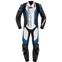 Spidi Laser Pro, lederen pak 1st. geperforeerd ,zwart/witte/blauw ,50