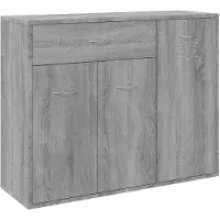 vidaXL Dressoir 88x30x70 cm bewerkt hout grijs sonoma eikenkleurig