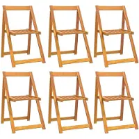 vidaXL Tuinstoelen inklapbaar 6 st massief acaciahout