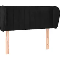 vidaXL Hoofdbord met randen 83x23x78/88 cm fluweel zwart