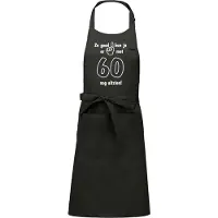 Kariban Mijncadeautje - Keukenschort - BBQ schort - Zo goed kun je er uitzien met 60 jaar - chique grijs