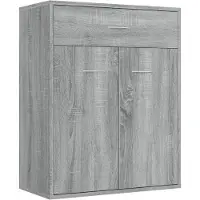 vidaXL Dressoir 60x30x75 cm bewerkt hout grijs sonoma eikenkleurig