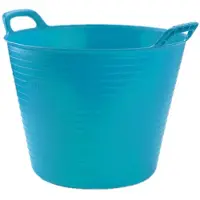 Forte Plastics Set van 2x stuks flexibele emmer/wasmand blauw 25 liter - Wasmanden