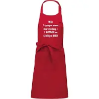 Kariban Mijncadeautje - Luxe schort - Mijn 7 gangen menu - rood