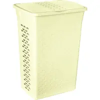 BranQ Rechthoekige wasmand Katoen 55L - Antiek wit