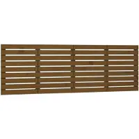 vidaXL Hoofdbord wandmontage 206x3x63 cm grenenhout honingbruin