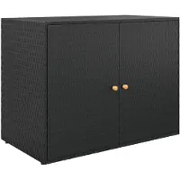 vidaXL Tuinkast Zwart 100x55,5x80 cm Poly Rattan