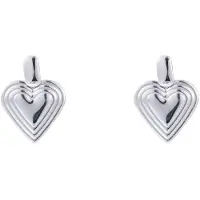 Go Dutch Label Oorknoppen Bewerkt hart Zilver