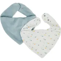 Nattou ROMEO, JULES & SALLY Set van 2 hoofddoek slabbetjes