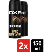 Axe Dark Temptation Deodorant Bodyspray - 2 x 150 ml - Voordeelverpakking