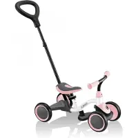Hape Learning Bike 3 in 1 - wit/pastelroze